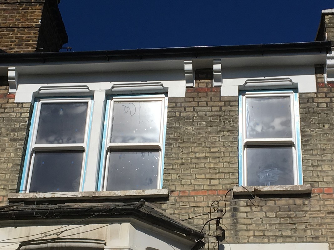 New uPVC sash windows fitted on Victorian terrace in Waltham Cross